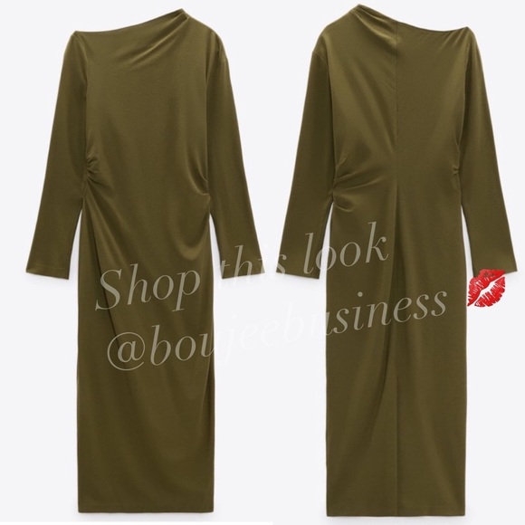 ZARA Pleated Wool Dress BNWT - Picture 6 of 6